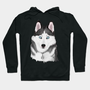 Cute Husky Drawing Hoodie